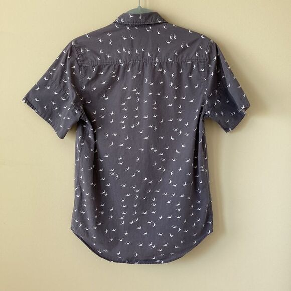 TOPMAN Button Down Gray Short Sleeve Shirt Small - Picture 2 of 7